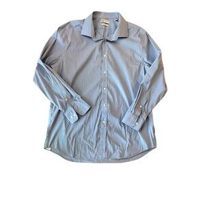 Men’s Shirt‎ LAUREN RALPH LAUREN Blue Dress Stretch Ultraflex  XL Silver Label
